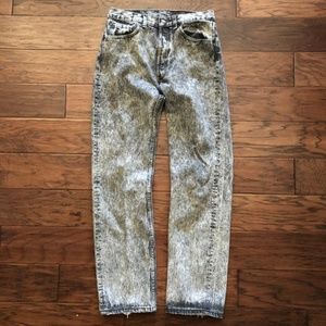 Vintage Levi's Black Acid Washed Button Fly